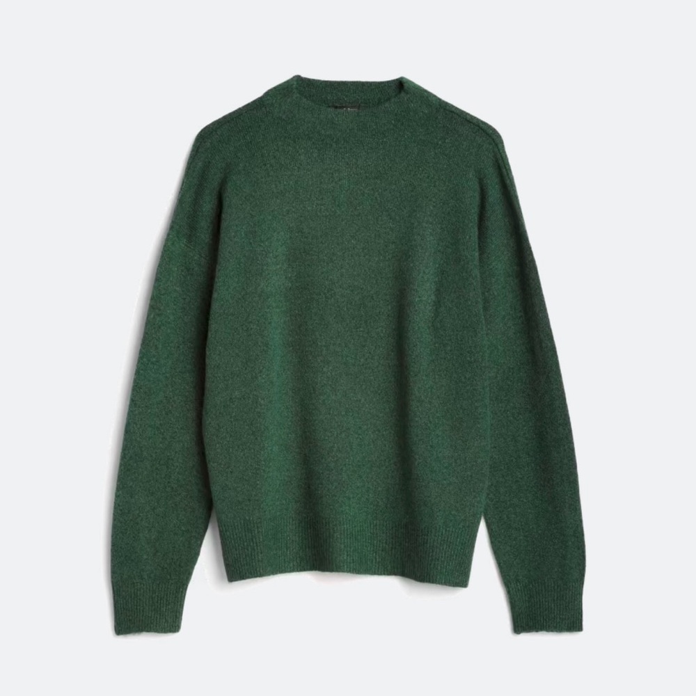 Juhi Mock Neck Sweater | Violets & Roses | Green | Size M